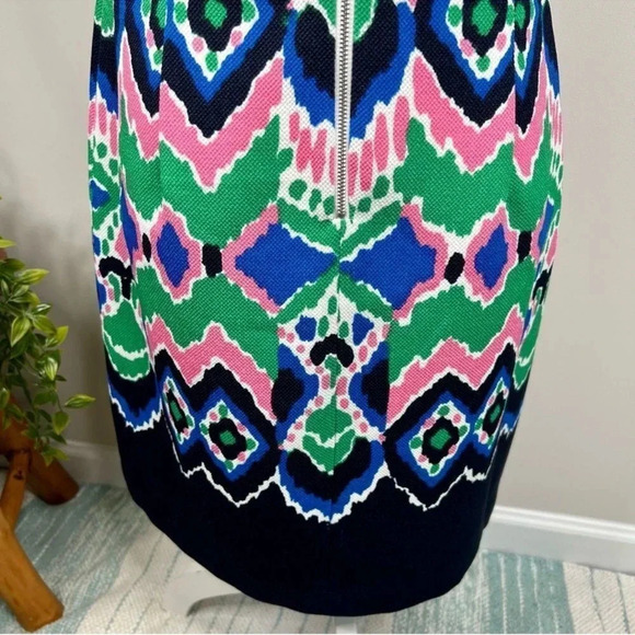 Gabby Skye Geometric Print Sleeveless Shift Dress Multicolor Size 8 - Picture 7 of 11